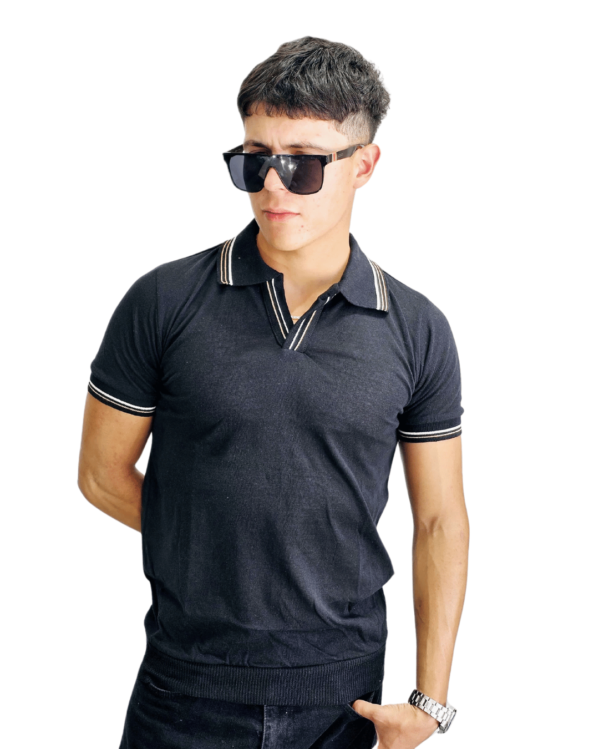 PLAYERA PREMIUM TIPO POLO CUELLO/V CROWN MARTIN - Imagen 3