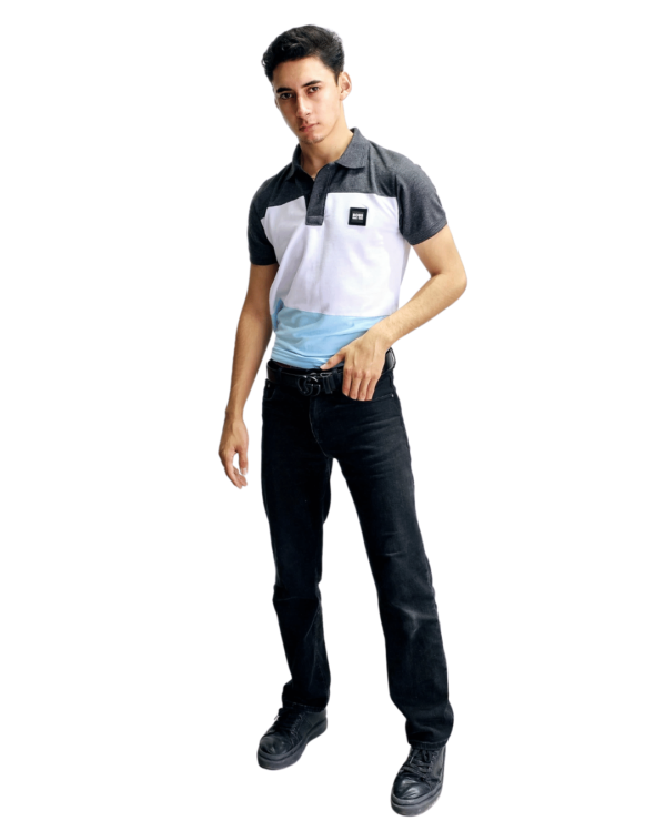 PLAYERA COMBINADA CON APLICACIÓN EN GOMA HUGO BOSS - Imagen 2